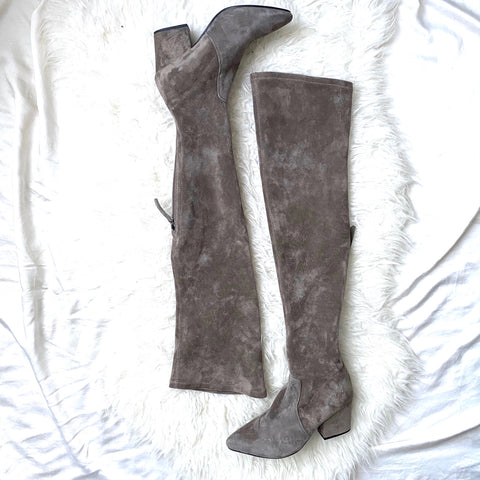 Vero Cuoio Grey Suede Thigh High Boots- Size 8