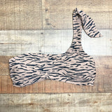 Abercrombie & Fitch Animal Print Padded One Shoulder Bikini Top- Size L (we have matching bottoms)