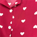 Shein Heart Print Pajama Set- Size S (sold as set, see notes)