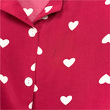 Shein Heart Print Pajama Set- Size S (sold as set, see notes)