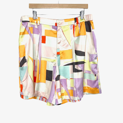 Open Edit Colorful Print Long Shorts- Size XL (sold out online, we have matching tops)