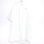 Apollo White Embroidered "Embrace Your Skin" Front Pocket Quilted Long Robe- One Size (see notes)