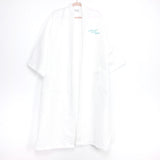 Apollo White Embroidered "Embrace Your Skin" Front Pocket Quilted Long Robe- One Size (see notes)