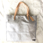 Sole Society Silver Inell Large Tote Soft Vegan Leather