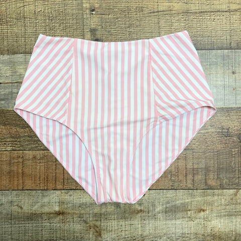 Show Me Your Mumu x Barbie Pink/White Striped Bikini Bottoms- Size M (see notes, we have matching top)