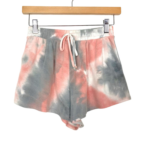 Lovely J Tye Dye Shorts and Hooded Crop Top Lounge Set- Size S (sold as a set)