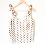 Gilli Brown Polka Dot Top- Size S