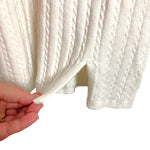 Abercrombie & Fitch White Cable Knit Sweater Dress- Size XL (sold out online, see notes)