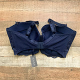 Figleaves Navy Juliette Lace Balcony Bra NWT- Size 34G