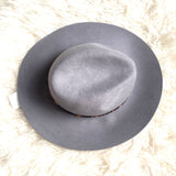 Something Special Grey Wool Wide Brim Hat NWT