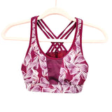 No Brand (Target) Purple Floral Criss Cross Back Sports Bra- Size~S (See Notes)