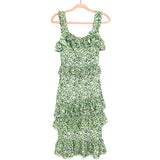 Alexa Admor Green Floral Ruffle Tiered Midi Dress NWT- Size 2 (sold out online)