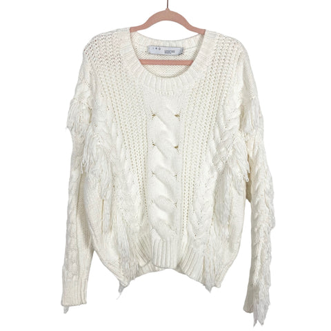 IRO Off White Fringe Sweater- Size M