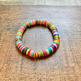 No Brand Gold/Color Vinyl Disc Bracelet