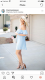 VaVa by Joy Han Light Blue Off the Shoulder Dress NWT- Size S