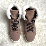 Marc Fisher Brown Lace Up Sherpa Boots- Size 7