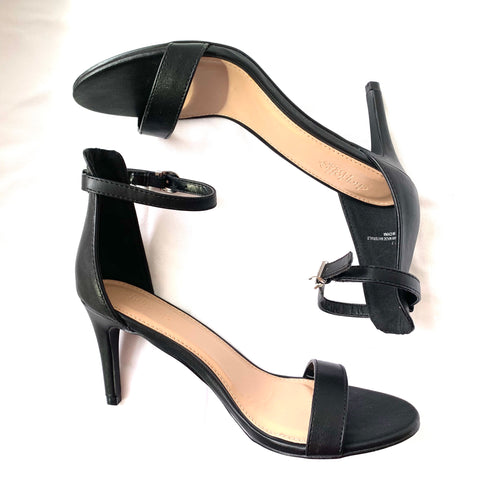 Charlotte Russe Black Faux Leather Heels NWT- Size 7