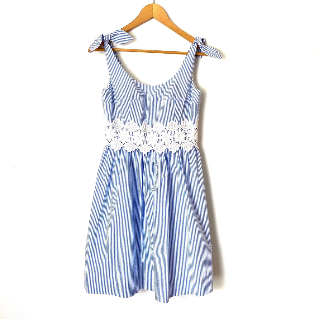 Lilly Pulitzer Blue White Striped Tie Strap Dress- Size 0 The Saved Collection Lilly Pulitzer Blue White Striped Tie Strap Dress- Size 0 The Saved Collection