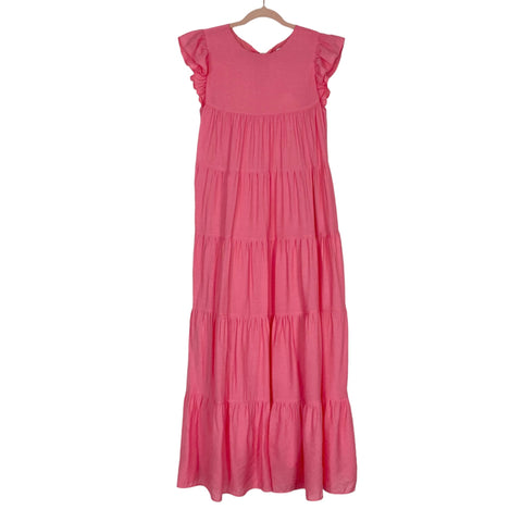 English Factory Rose Tiered Back Keyhole Tie Closure Dress NWT- Size XS
