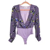 Superdown Lavender Floral Aliza Bodysuit- Size XS