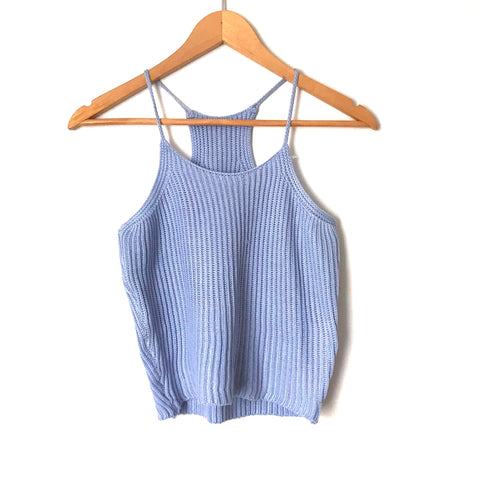 No Brand Baby Blue Sweater Crop Top- Size ~XS