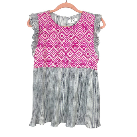 THML Blue and Pink Printed Top NWT- Size XS