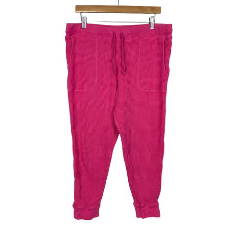 J Crew Pink Waffle Joggers- Size L (we have matching top)