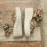 Sole Society Animal Print Espadrille Sandals- Size 7
