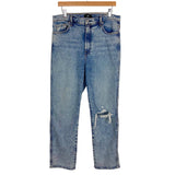 7 For All Mankind Acid Wash High Waist Cropped Straight Jeans- Size 32 (see notes, Inseam 27")