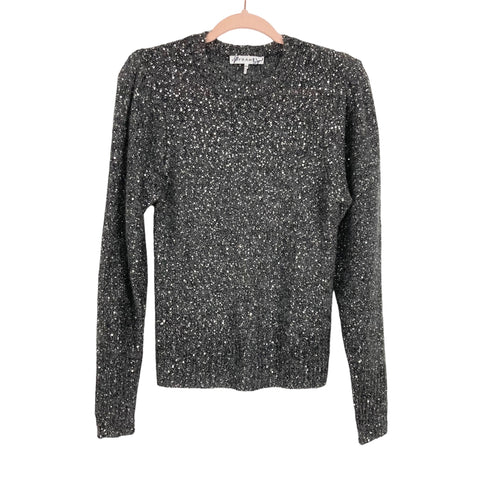 Frame AUTOGRAPHED Grey Sequins Wool Blend Sweater- Size M