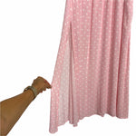 No Brand Light Pink/White Polka Dot Side Slit Skirt- Size S (We Have Matching Top!)