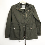2Sable Olive Hooded Military Jacket- Size S