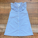 Sun House Childrens Blue Gingham Smocked Ruffle Collar Sleeveless Dress- Size 3 (see notes)