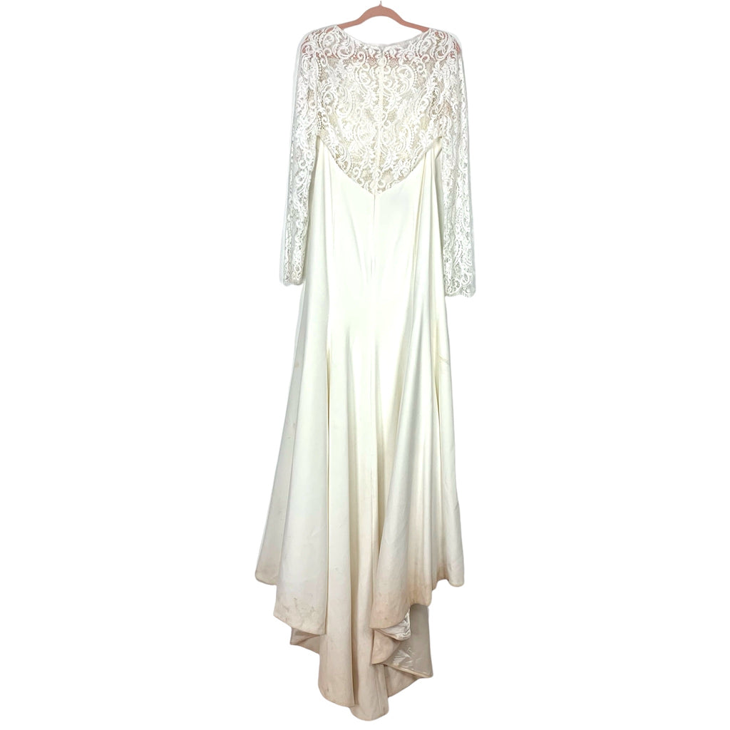 Jenny By Jenny Yoo Providence Ivory Lace Sleeves and Back Wedding Gown The Saved Collection Jenny By Jenny Yoo Providence Ivory Lace Sleeves and Back Wedding Gown The Saved Collection