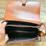 No Brand Brown Leather Handbag with Chain Strap (BRAND NEW CONDITION)