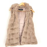 Liz Claiborne Hooded Fur Vest- Size S