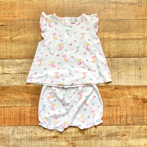 Kissy Kissy Mermaid Print Dress with Bloomers- Size 12-18M