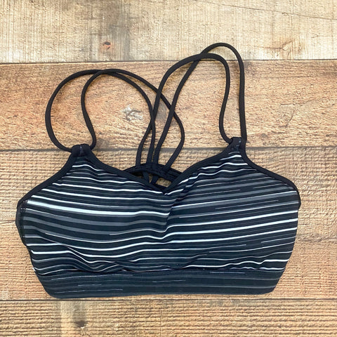 Lululemon Black/Grey/White Sports Bra- Size ~4 (see notes)