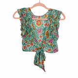 Shein Ruffle Trim Floral Crop Top and Tiered Hem Skirt Set- Size M (sold as a set)