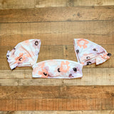 Peony Floral Removable Puff Sleeve Padded Bikini Top- Size 10 (sold out online, we have matching bottoms)