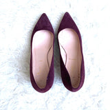 Kate Spade Purple Velvet Block Heels- Size 10.5