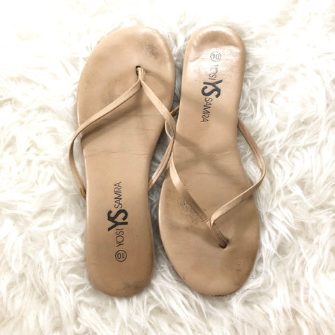 Yosi Samra Nude Flip Flops- Size 10