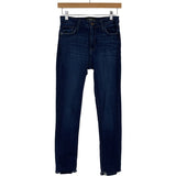 Just Black Denim Dark Wash Raw Hem Jeans- Size 26 (Inseam 25")
