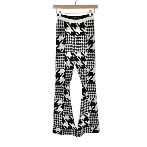 Year of Ours Knits Black and White Flare Pants- Size XS (Inseam 29”)