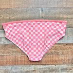 Kona Sol Pink Gingham Bikini Bottoms NWT- Size X/14W (we have matching top)