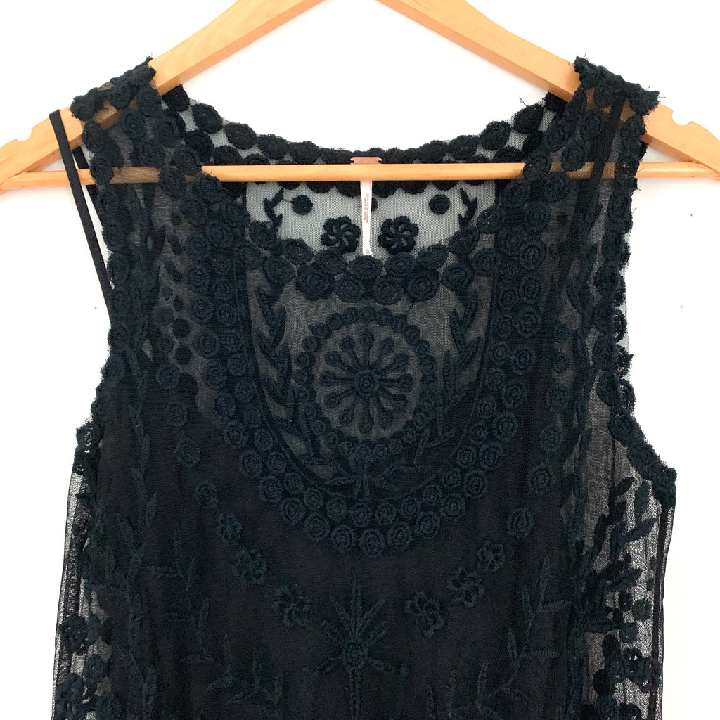 Free People Black Embroidered Tank Dress (with removable lining/slip)- – The Saved Collection Free People Black Embroidered Tank Dress (with removable lining/slip)- – The Saved Collection