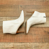 Nine West White Fhayla Pointy Toe Booties- Size 8.5 (Sold Out Online)