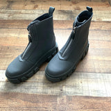 ASOS DESIGN Gray Chelsea Faux Leather Front Zip Chunky Sole Boots- Size 9 (Sold out online)