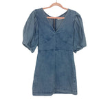 Idem Ditto Denim Puff Sleeve Dress- Size M (fits like a small)