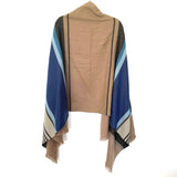 No Brand Blue And Brown Blanket Scarf